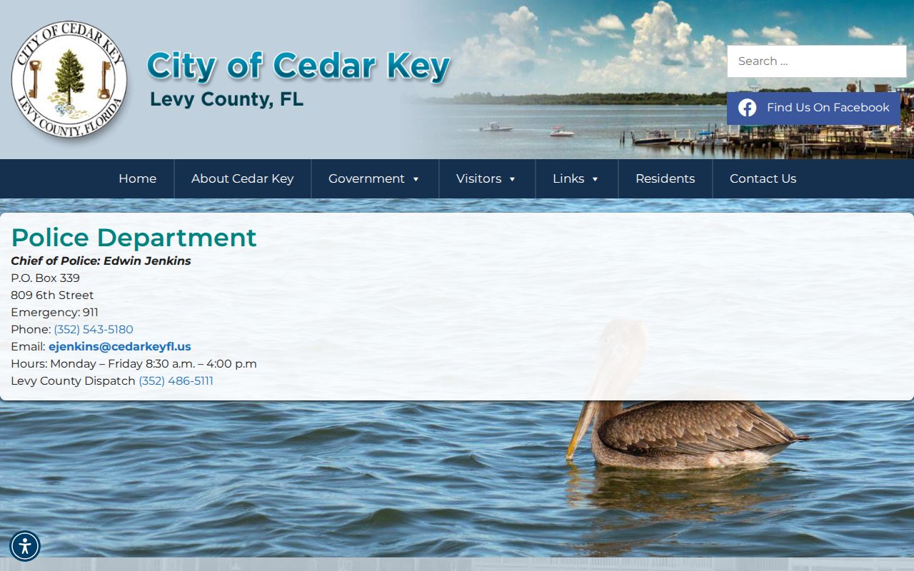 Cedar Key Police Department official records channel