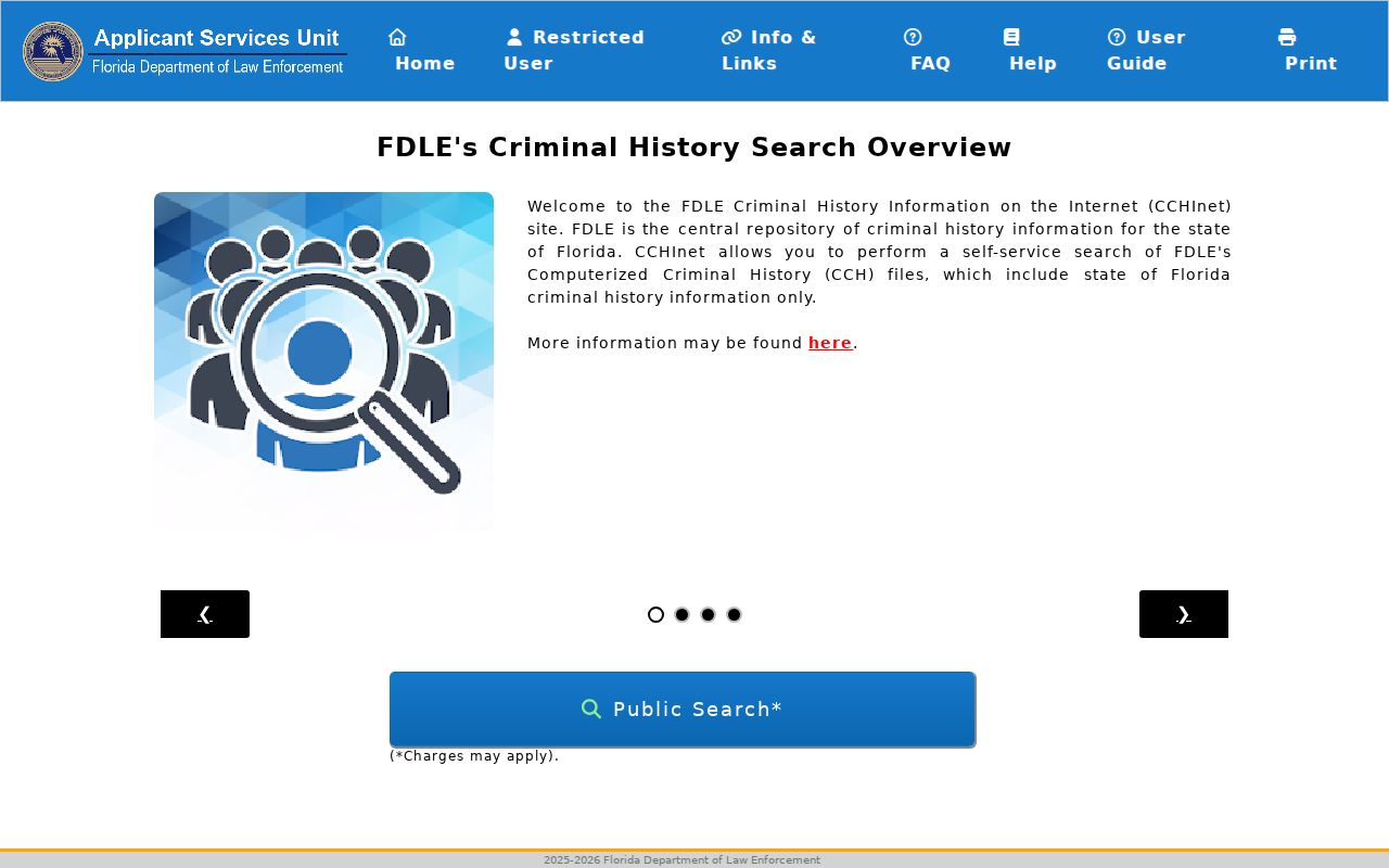 Levy County criminal history FDLE instant name search